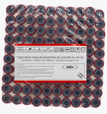 Tubo Rojo 7ml Bmh Tipo Vacutainer