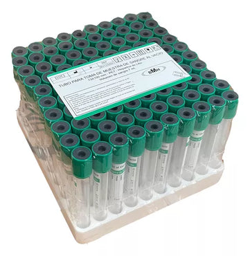 Tubo Verde 6ml Bmh Tipo Vacutainer C Heparina